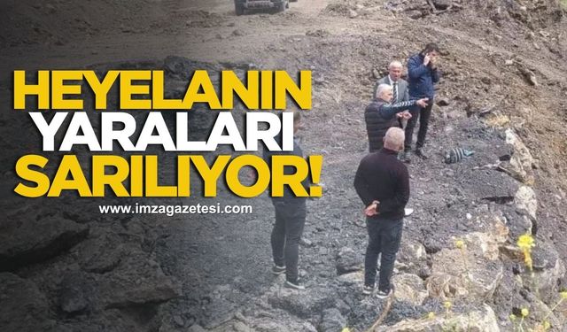 Heyelanın Yaraları Sarılıyor! Başkan Karaveli Sahada İncelemede Bulundu