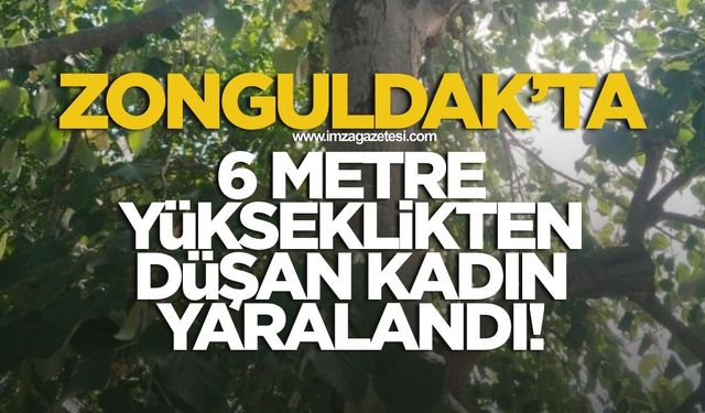 6 metre yükseklikten düşen kadın yaralandı