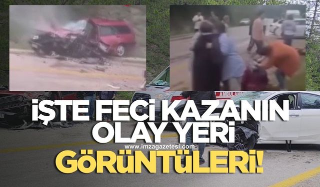 İşte Karabük-Bartın yolundaki feci kazanın yaşandığı olay yeri görüntüleri