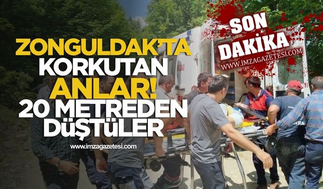 Zonguldak'ta Korkutan Anlar! 20 Metre Derinliğe Düştüler, İşte İlk Görüntüler!