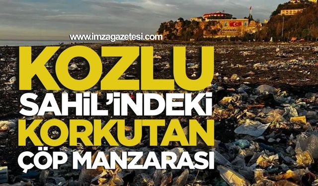 Kozlu Sahili'nde Korkutan Çöp Manzarası