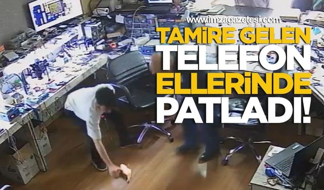Tamire Gelen Telefon Ellerinde Patladı!