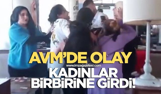 AVM'de olay! Kadınlar birbirine girdi