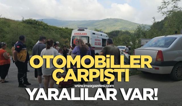 Otomobiller çarpıştı! Yaralılar var