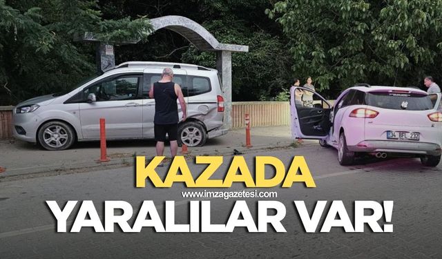 Park halindeki araca çarptı! Yaralılar var