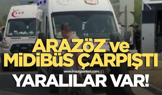 Yangın söndürmeye giden arazözle midibüs çarpıştı! Yaralılar var