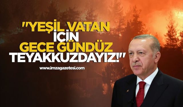 Cumhurbaşkanı Erdoğan'dan Orman Yangınlarına Karşı Kararlılık Mesajı...