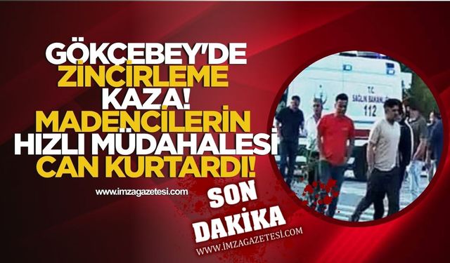 Gökçebey'de zincirleme kaza! Madencilerin hızlı müdahalesi can kurtardı!