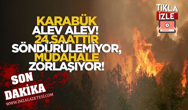 Karabük Alev Alev! 24 Saattir Söndürülemiyor, Dumanlar Gökyüzünü Kapladı!