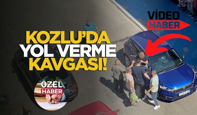 Kozlu’da yol verme kavgası!