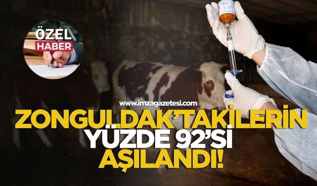 Zonguldak’takilerin yüzde 92’si aşılandı!