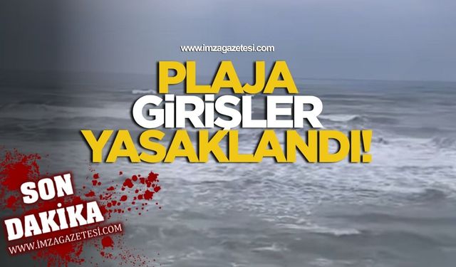 Dikkat plaja girişler yasaklandı!