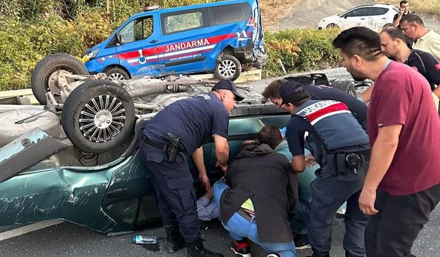 Zonguldak'ın ilçesinde ilginç kaza...