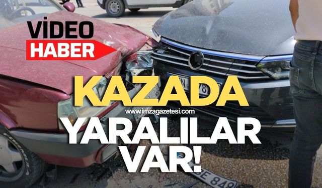 İki otomobilin kazasında yaralılar var