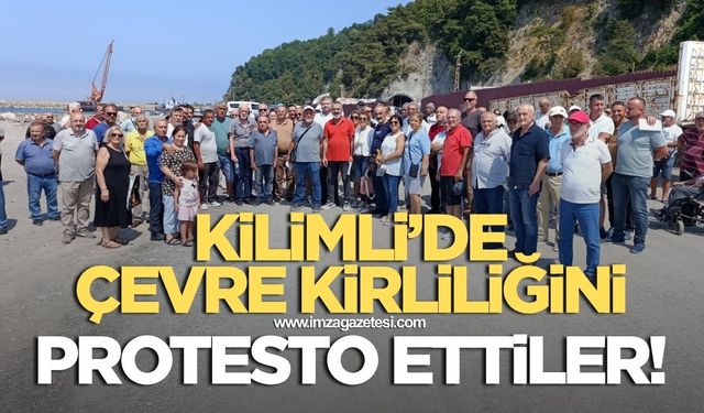 Kilimli'de çevre kirliliğini protesto ettiler