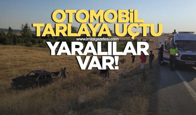 Kontrolden çıkan otomobil tarlaya uçtu! 1'i ağır 5 yaralı