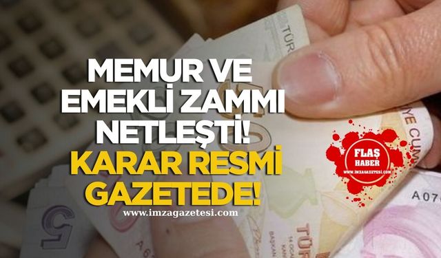 MEMUR VE EMEKLİLERİN ZAM ORANLARI NETLEŞTİ! KARAR RESMİ GAZETEDE YAYINLANDI!