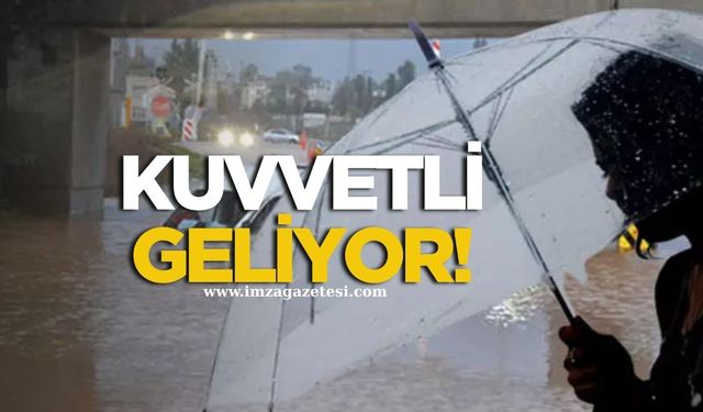 METEOROLOJİ YENİ HARİTA YAYIMLADI...KUVVETLİ GELİYOR!