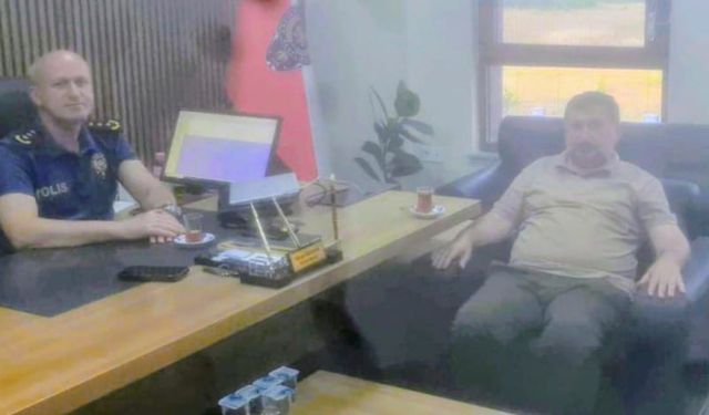 İŞ İNSANINDAN İLÇE EMNİYET MÜDÜRÜ’NE ZİYARET