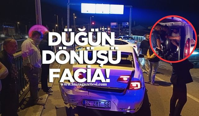 Düğün Dönüşü Facia! Alkollü Sürücü 3 Araca Çarptı!