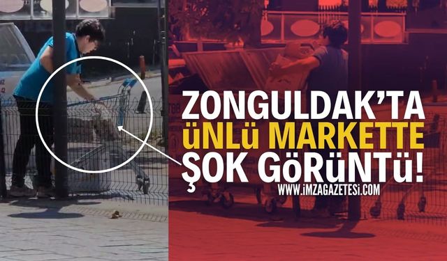 Zonguldak Çaycuma'da Ünlü Markette Şok Görüntü!