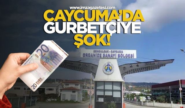 Çaycuma'da gurbetçiye şok!