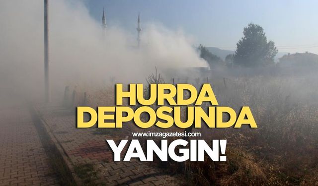 Hurda deposunda yangın! Ekipler seferber oldu