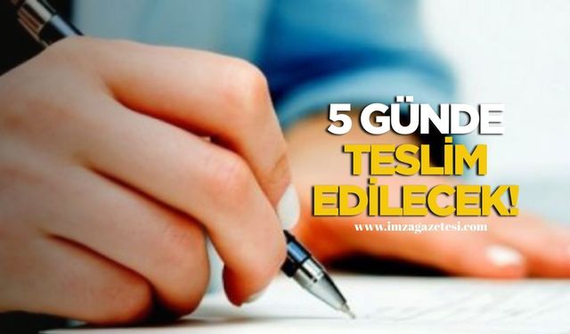 Zonguldak'ın Kilimli ilçesinde 5 günde yer teslim edilecek!