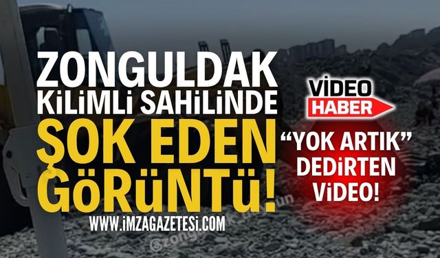 Zonguldak Kilimli Sahilinde Şok Eden Görüntü!