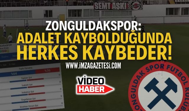 Zonguldakspor’dan şaibeli maçla ilgili paylaşım!