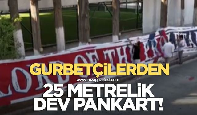 Gurbetçi Elmaslar’dan 25 metrelik dev pankart!