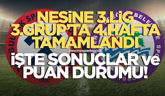Nesine 3.Lig 3.Grup'ta 4.Hafta tamamlandı! İşte sonuçlar ve puan durumu