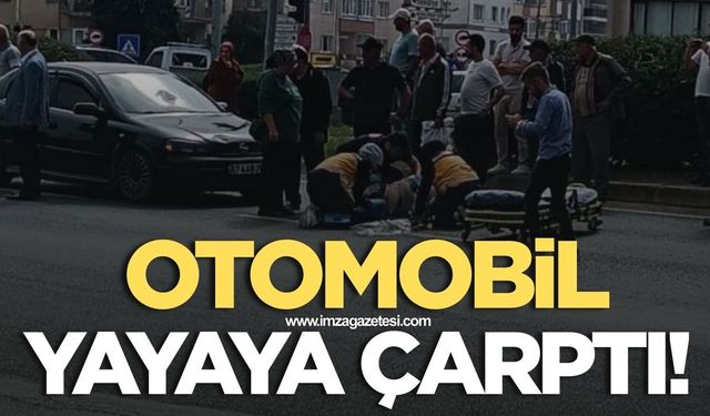 Otomobil yayaya çarptı