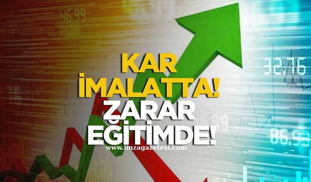 TÜİK açıkladı! Kar İmalatta, Zarar Eğitimde!