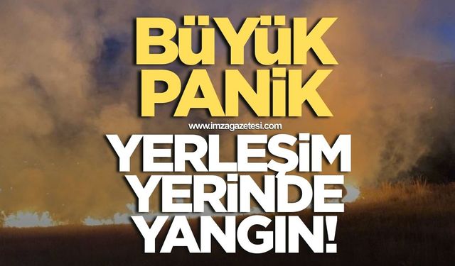 Yerleşim yerinde yangın çıktı! Büyük panik