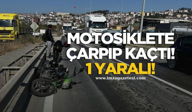 Otomobil Motosiklete Çarpıp Kaçtı! 1 Yaralı!