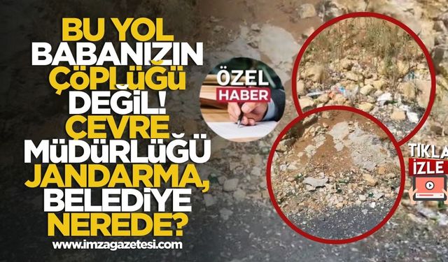 Bu Yol babanızın çöplüğü değil! Çevre Müdürlüğü, Jandarma, Belediye nerede?