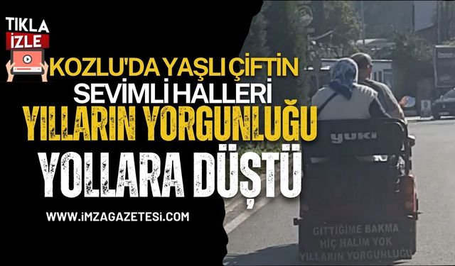 Kozlu'da Yaşlı Çiftin Sevimli Halleri... Yılların Yorgunluğu Yollara Düştü