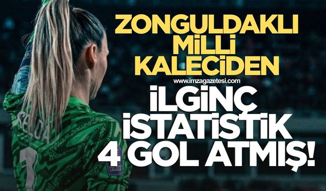 Zonguldaklı profesyonel milli kaleciden şaşırtıcı istatistik! 4 gol atmış