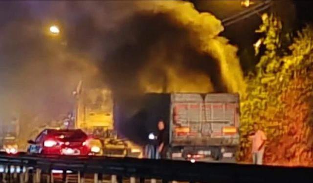 TIR yangını kazaya neden oldu…