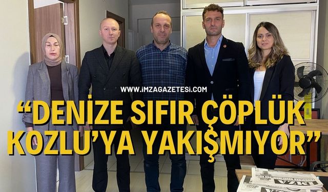 MHP Kozlu’dan İmza Gazetesi’ne Ziyaret... “Denize Sıfır Çöplük Kozlu’ya Yakışmıyor”