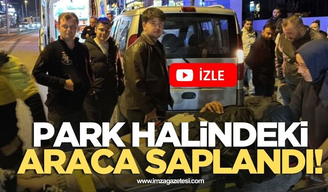 Motosiklet sürücüsü park halindeki araca saplandı! 1 ağır yaralı