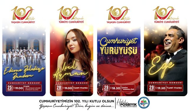 Cumhuriyetin 102.yılı Kdz.Ereğli'de coşkuyla kutlanacak!