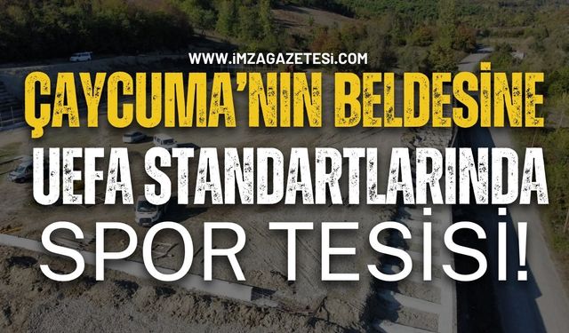 Çaycuma'nın Beldesine UEFA Standartlarında Spor Tesisi!