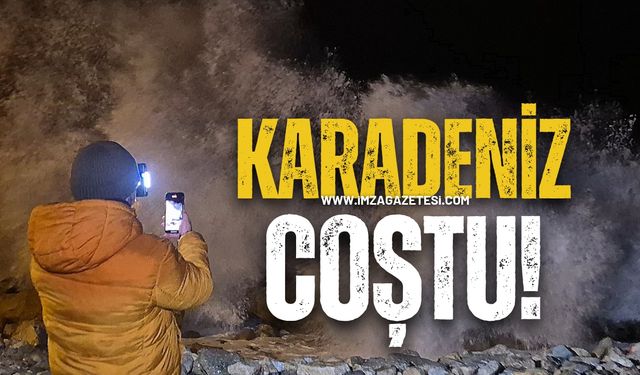 Karadeniz coştu! Bartın ve Zonguldak'ta dalga boyu 8 metre...