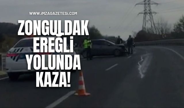 Zonguldak-Ereğli Yolunda Korkutan Kaza!