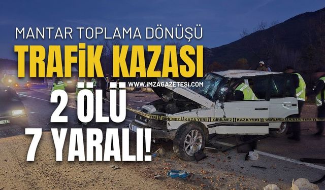 Mantar Toplama Dönüşü Kaza: 2 ölü, 7 yaralı!