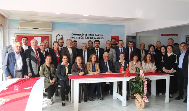 Halil Posbıyık, CHP ilçe başkanı yönetimini ziyaret etti!