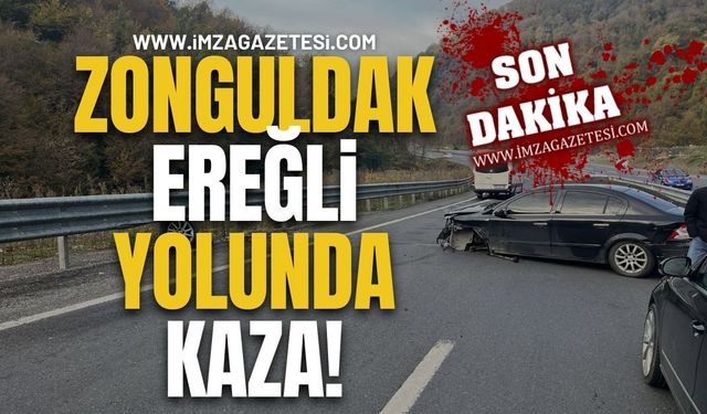 Zonguldak-Ereğli Yolunda Kaza! hurdaya Döndü!