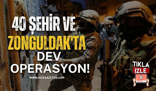 40 Şehir ve Zonguldak'ta silah kaçakçılığına yönelik operasyon!